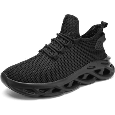 MAEDEF Heren Outdoor Antislip Zomer Mesh Vrije Tijd Sportschoenen Hardloopschoenen Lichtgewicht Ademend Comfortabele Sneakers voor Heren 41 zwart