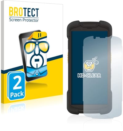 BROTECT - Screenprotector voor Zebra TC78 - Folie Beschermfolie transparant 2 Stuks