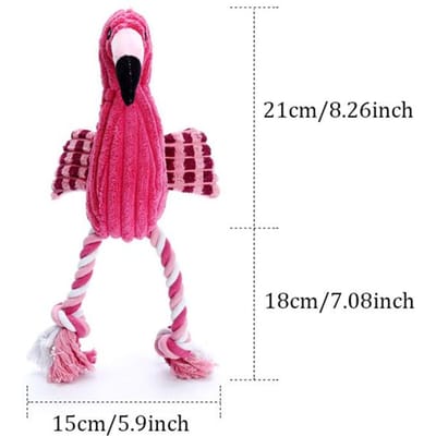 Jouets grinçants en forme d'animal, jouet en peluche pour chien, mignon, résistant aux morsures, en velours côtelé, pour petits et grands chiens, chiot, accessoires pour animaux de compagnie rose