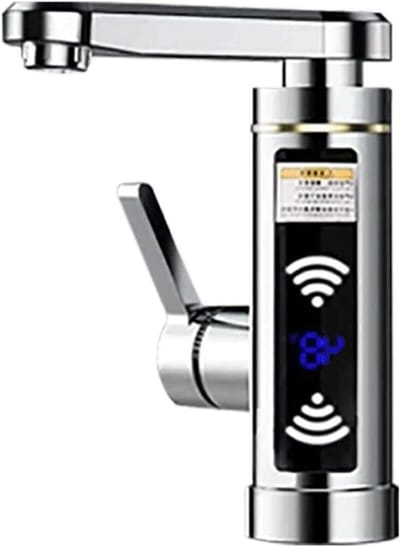 Directe Boiler Kraan - Elektrische Keukenkraan - Warm Water Direct - Temperatuur Display - 3000W - Zilver