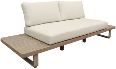 sweeek - 2-zits tuinbank van acaciahout en aluminium - latika