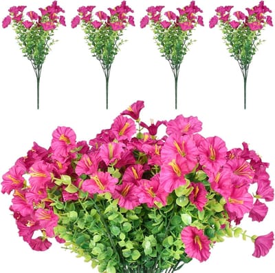 Set van 10 UV-bestendige kunstbloemen, realistisch en perfect voor buitengebruik in huis en op de veranda