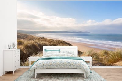 Behang - Fotobehang Duin - Strand - Water - Breedte 375 cm x hoogte 280 cm