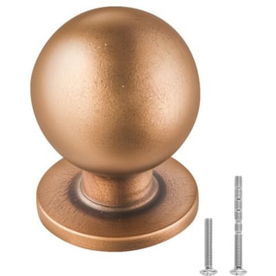 VEVOR Meubelknoppen, 12 Stuks, 25 mm Zinklegering Kastknoppen, Knop, Massieve Keukenknoppen, Ladeknoppen met Schroeven voor Badkamer, Kasten, Laden, Keuken, Antiek Messing