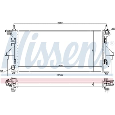 Radiator, motorkoeling NISSENS 606347