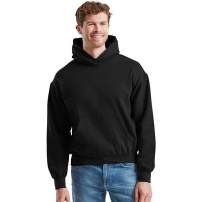 Fruit of the Loom Heren Supercotton Hoodie (Zwart)