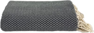 Lantara Plaid Grand foulard Ottoman - Zwart - Katoen - 190x300cm