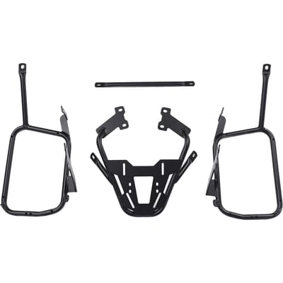 Motorfiets Zijbagagedrager Koolstofstaal Stabiele Structuur Opbergtas Frame Beugel Houder voor black