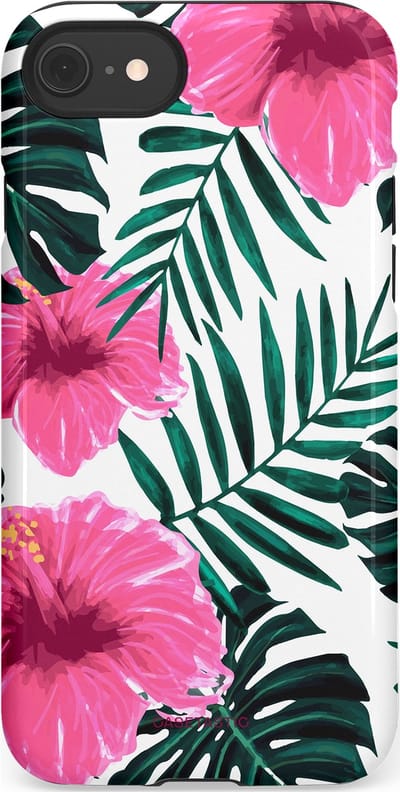 Casetastic Hoesje Geschikt voor Apple iPhone 7/8/SE - Stijlvolle Beschermende Duo-layer Case - Tropenavond