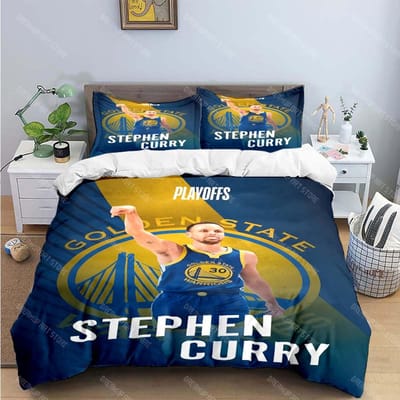 Mode Star de Basket S-Stephen C-Curry Imprimé Ensembles de Literie Ensemble Fournitures de Lit Housse de Couette Ensemble Couette de Lit Ensemble de Literie Cadeau EU Single 90x200cm