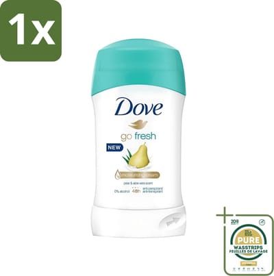 1 x Dove - Deodorant - Stick Go Fresh Pear & Aloe Vera - Frisse geur en bescherming - 40 ml- Dove Go Fresh - Deodorant Stick - Peer En Aloë Vera - Frisse Geur - Bescherming Tegen Zweet