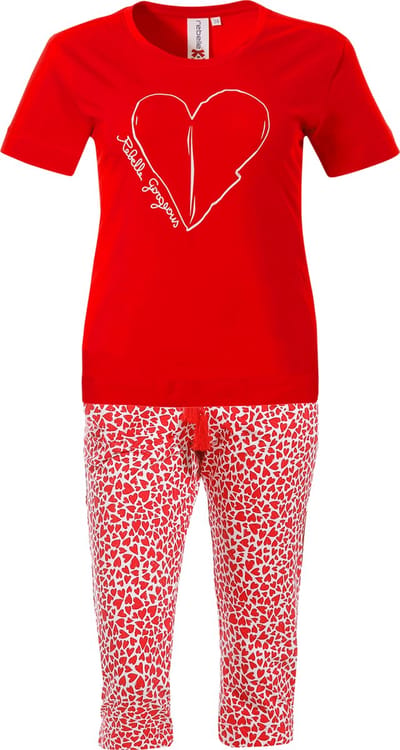 Rebelle Maat 42  - Happy Hearts - Pyjamaset - Rood