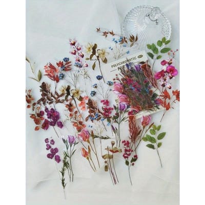 40 Vel/Pak Vintage Bloemenplanten Notitieboek Decoratieve Stickers PET Decoratieve Stickers Voor Scrapbooking Label Dagboek Kantoorbenodigdheden Album Telefoon one-size veelkleurig