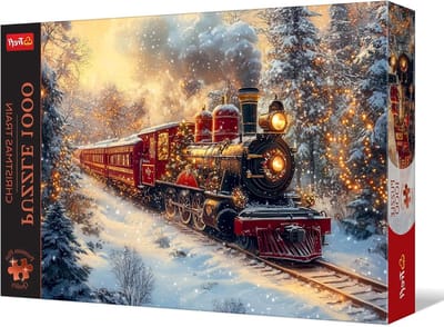 Kerstreis Puzzel - Legpuzzel Kerst - Ontspanning Thuis - Perfect Passende Stukjes - 1000 Stukjes - Multicolor