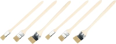 FX Tools Verfkwasten set - 6 delig - platte lange steel kwasten - B25/37/50 mm - Steel 41 cm - Voordeelkwasten - Schilderen thuis