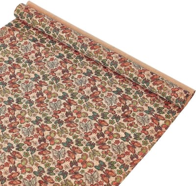 Cork Fabric 140x45cm met Vlinderpatroon - Zachte Kurkbladen voor Tas maken, Naaien en Houtbewerking DIY Projecten en Scrapbooking