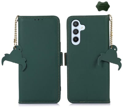Lederen BoekCover Etui Hoes geschikt voor Samsung Galaxy S26 PLUS - Groen