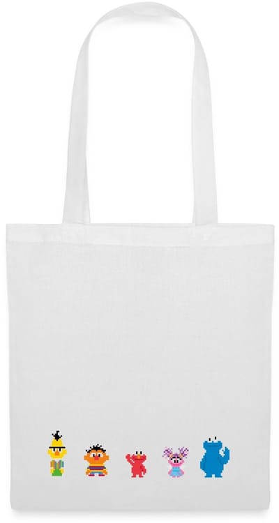 Sesamstraat Pixelontwerp Personages Tas Van Stof Schoudertas