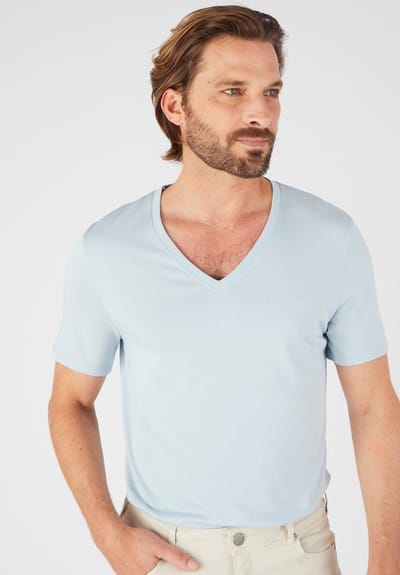 Damart - T-shirt tricot jersey Climatyl - Heren - Blauw - (86-93) S
