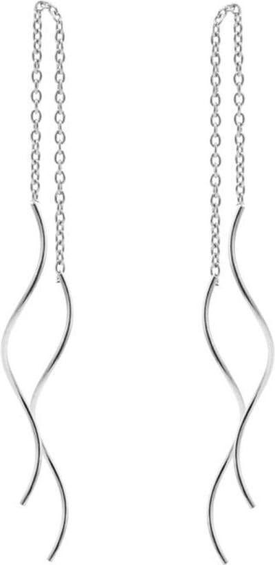 Karma Pull Through Doortrek Oorbellen Wave Zilver