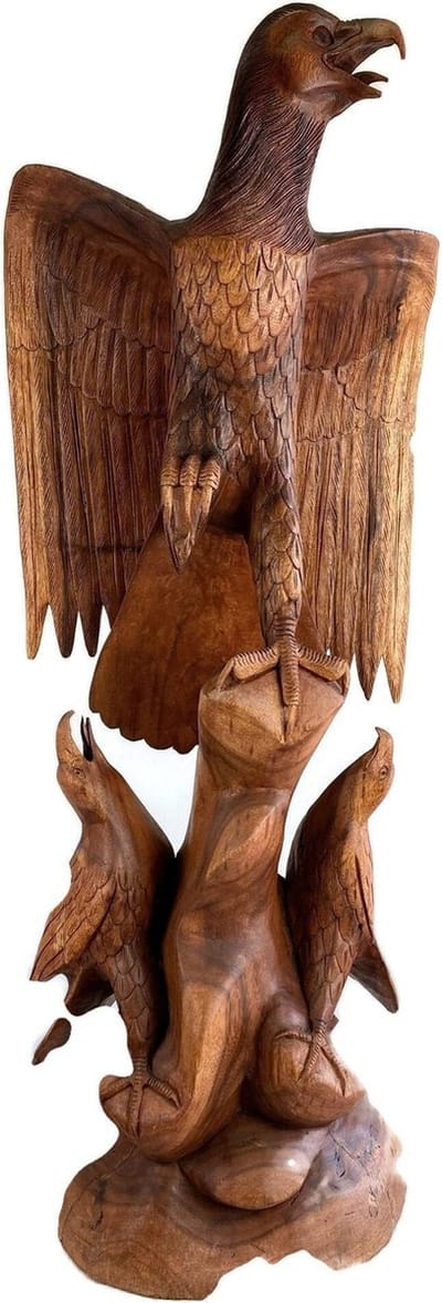 houten adelaren / houten handgemaakte adelaren / houten sculptuur / vintage style /