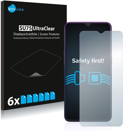 Savvies - Screenprotector voor Oppo Reno Z - Folie Beschermfolie transparant 6 Stuks