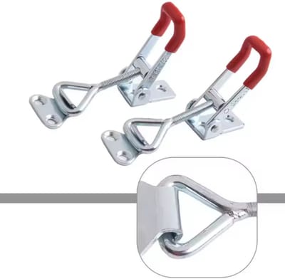 TLVX 2 stuks Sterke Stelbare Spansluiting 25x96mm – Klemsluiting – Tuimelklem – Kistsluiting – Gesp Sluiting – Meubelslot – Tuimelvergrendeling – Veilig en snel afsluiten van Kisten, Lades en Deuren