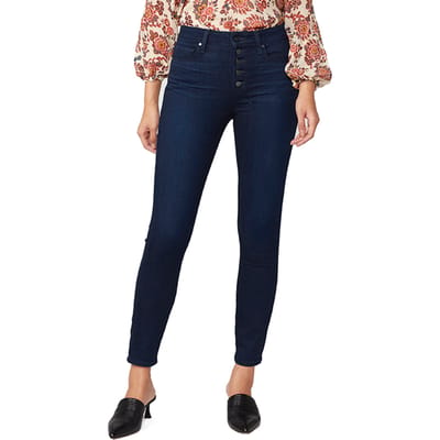PAIGE Hoxton Ankle Exposed Btn Fly Moody Maat: W24 | Skinny Jeans Outlet | Dames | Blauw