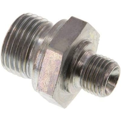 G 1/2'' x G 1/4'' Verzinkt Stalen Borstnippel 400 Bar - Hydrauliek [2 Stuks]