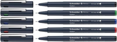 Schneider fineliner - Pictus - assorti kleuren - 5 stuks - S-197595