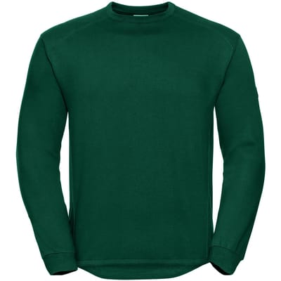 Russell Werkkleding Heren Bemanning Hals Set In Sweatshirt Top (Fles groen)