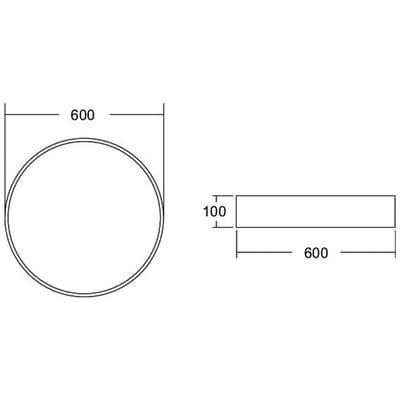 BRUMBERG Biro Circle, Ø 60 cm, DALI dimbaar, wit, 4.000 K