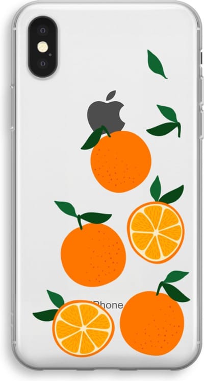 Case Company® - Hoesje geschikt voor iPhone XS hoesje - Will you be my clementine - Soft Cover Telefoonhoesje - Bescherming aan alle Kanten en Schermrand