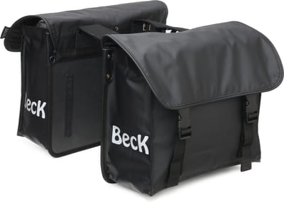 BECK Mini - Dubbele Fietstas - Kinderen - Mat Zwart - 20 Liter