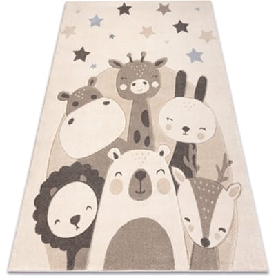 Kleden Rugsx KIDDO tapijt 5637 crème / beige, dieren, 80x150 cm