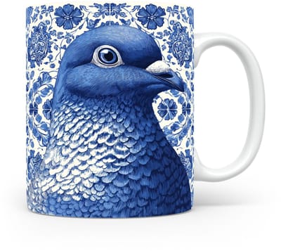 Mok Duif Beker voor koffie of tas voor thee, cadeau voor dierenliefhebbers, moeder, vader, collega, vriend, vriendin, kantoor, opa, oma, hond, kerst, sinterklaas, verjaardag