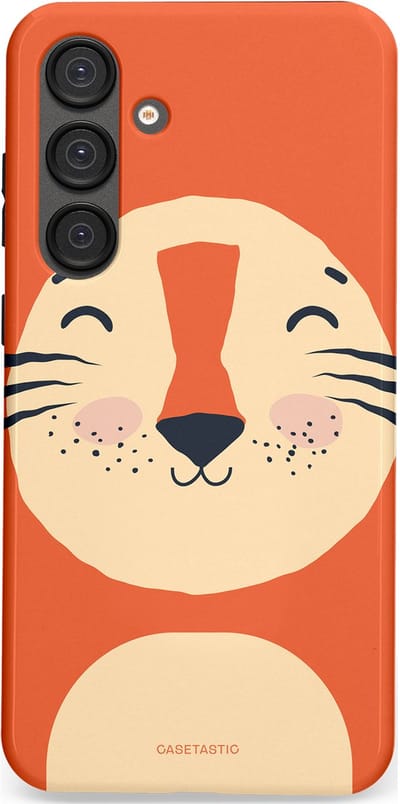 Casetastic hoesje geschikt voor Samsung Galaxy S25 Plus - Dubbellaagse bescherming - Knuffelkopjes tijger - Fashion Case - Terracotta Zand