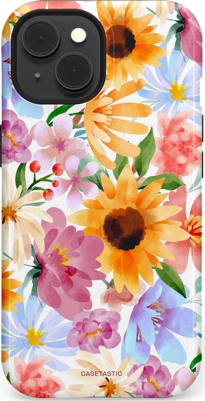 Casetastic Hoesje Geschikt voor Apple iPhone 15 Magsafe - Stijlvolle Beschermende Duo-layer Case - Aquarel fantasie