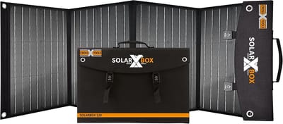Opvouwbaar Zonnepaneel - Draagbare Energie - Kamperen en Outdoor - Hoge Efficiëntie 120W - 52 x 37 cm - Zwart