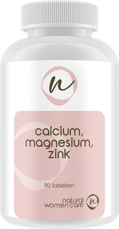 Natural Women Care - Calcium, Magnesium, Zink - Ondersteunt de normale werking van spieren en zenuwen - Ondersteunt de instandhouding van normale botten