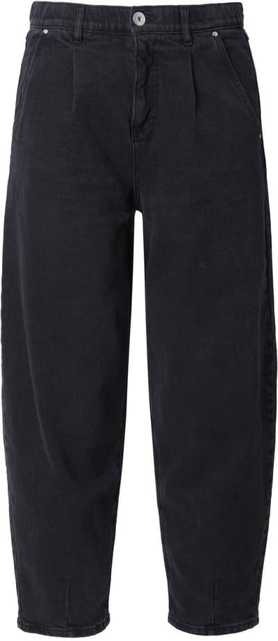 Studio Untold - Dames - Ballonjeans wijd model stretchy denim 5-pocket - Zwart - Maat 42
