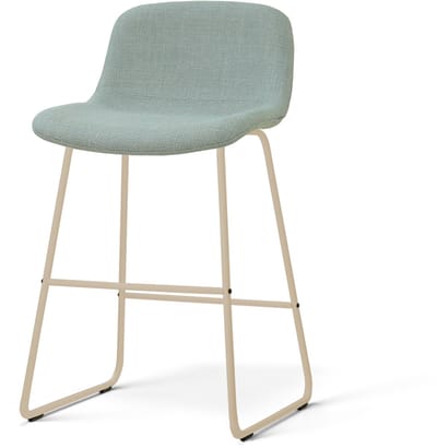 Nolon Nino-Mats Barkruk Saliegroen - Beige Onderstel - 65 Cm - Barstoel - Stoffen - Modern