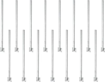 Universele Palen Set - Bevestigingspalen Montage - Vaste Bevestiging - Direct Op Plaat Gelast - 1150 mm Lengte - Zilver