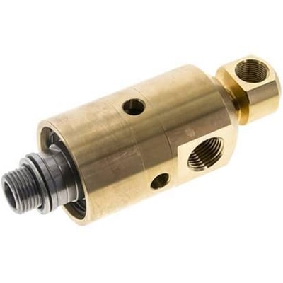 2-weg roterende koppeling G3/8'' - G1/2'' Buitendraad rechtsdraaiend x Binnendraad messing 50 bar (702.5psi)
