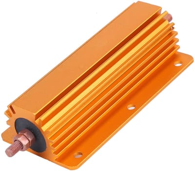 Draadgewonden Weerstand - Chassis Component - Hoge Stroom - Aluminium Behuizing - 200W 1 Ohm - Goud