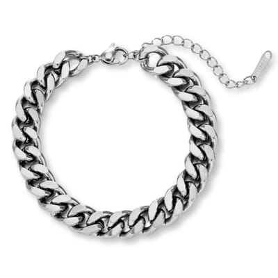 Marama - schakelarmband Amè zilver - damesarmband - verstelbaar - rvs met zilver plating - luxe geschenkverpakking - cadeau dames