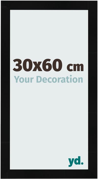 Your Decoration - Fotolijst 30x60 cm - MDF - Zwart Hoogglans - Pisa