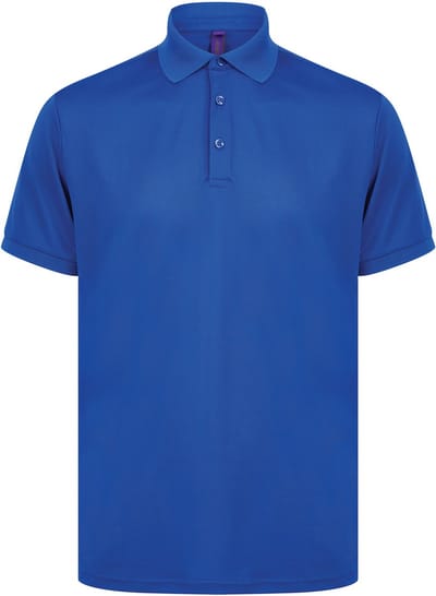 Henbury Herenpolo in gerecycleerd polyester H465 - Royal - L