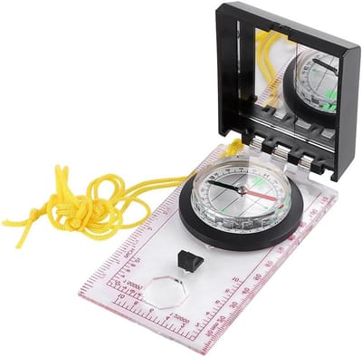 Professionele Multifunctionele Kompas voor Buitenactiviteiten, Navigatie, Kaartliniaal en Noodset voor Hiking en Expedities