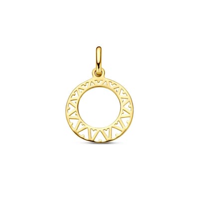 14K geelgoud hanger cirkel 4030667
